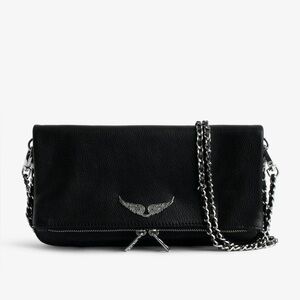Zadig & Voltaire Rock Leather Crossbody - Black/Silver